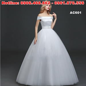 Váy cưới trắng đơn giản AC601