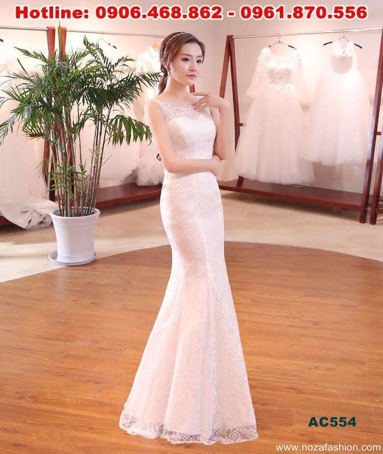 Váy cưới đuôi cá Hàn Quốc mẫu đơn giản, tinh tế #1068