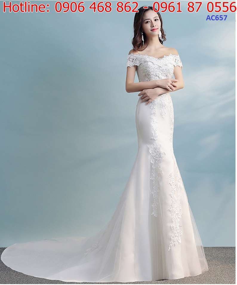 Áo cưới đuôi cá - L359 - Hien Vy Bridal | Áo cưới Hiên Vy | Cho thuê áo cưới  | Bán áo cưới