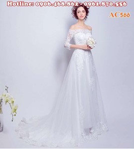 Váy cưới dang suông, phong cách đơn giản AC566