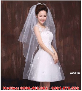 Váy cưới ngắn màu trắng AC616