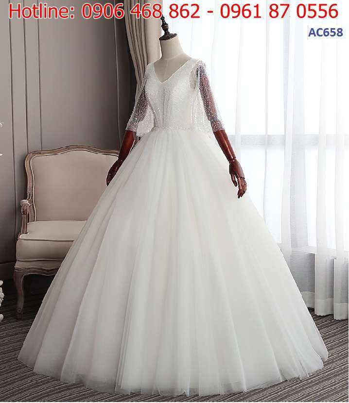 Váy cưới xòe dáng công chúa AC658